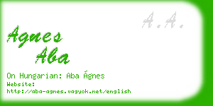 agnes aba business card